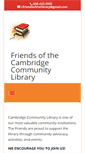 Mobile Screenshot of cambridgelibraryfriends.org